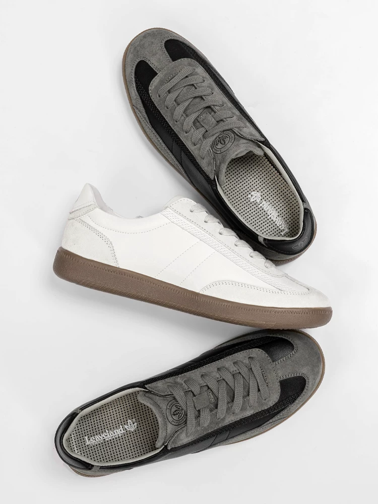 Giày nam Maple Leaf Giày thể thao thông thường Giày thể thao nam mới Giày trắng hợp thời trang Giày tập luyện cổ điển của Đức Giày nữ đa năng