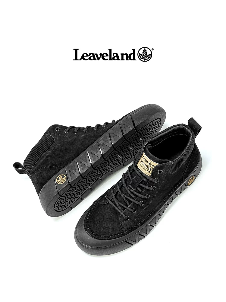 Giày nam Maple Leaf Giày da thật cao cổ Giày nam mùa thu đông 2025 Giày thể thao nam thông thường mới Giày đế dày Giày công sở Giày hợp thời trang Giày bốt ngắn