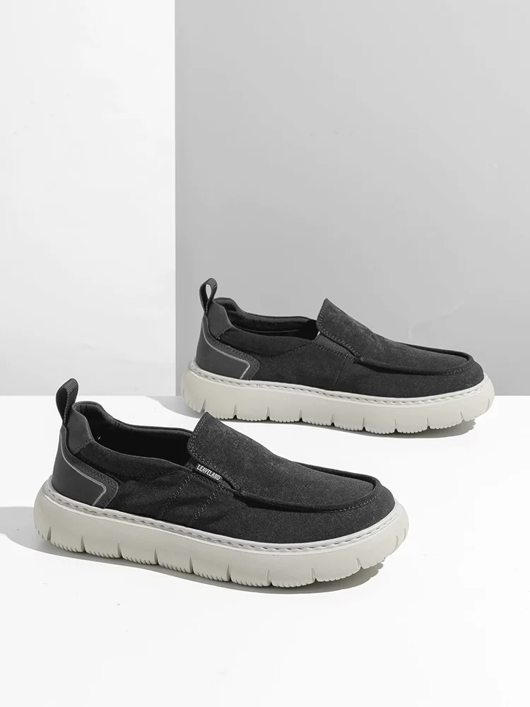 Giày Nam Maple Leaf Giày Vải Thu Đông Nam Thoáng Khí Giày Lười Đế Mềm Đa Năng Giày Loafer Nam Thông Thường