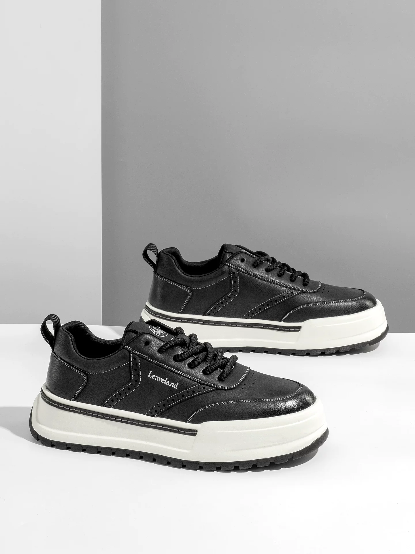 Giày nam Maple Leaf mùa đông, giày thể thao nam 2025, giày da công sở thời trang mới, màu đen, đa năng, đi làm, thoáng khí