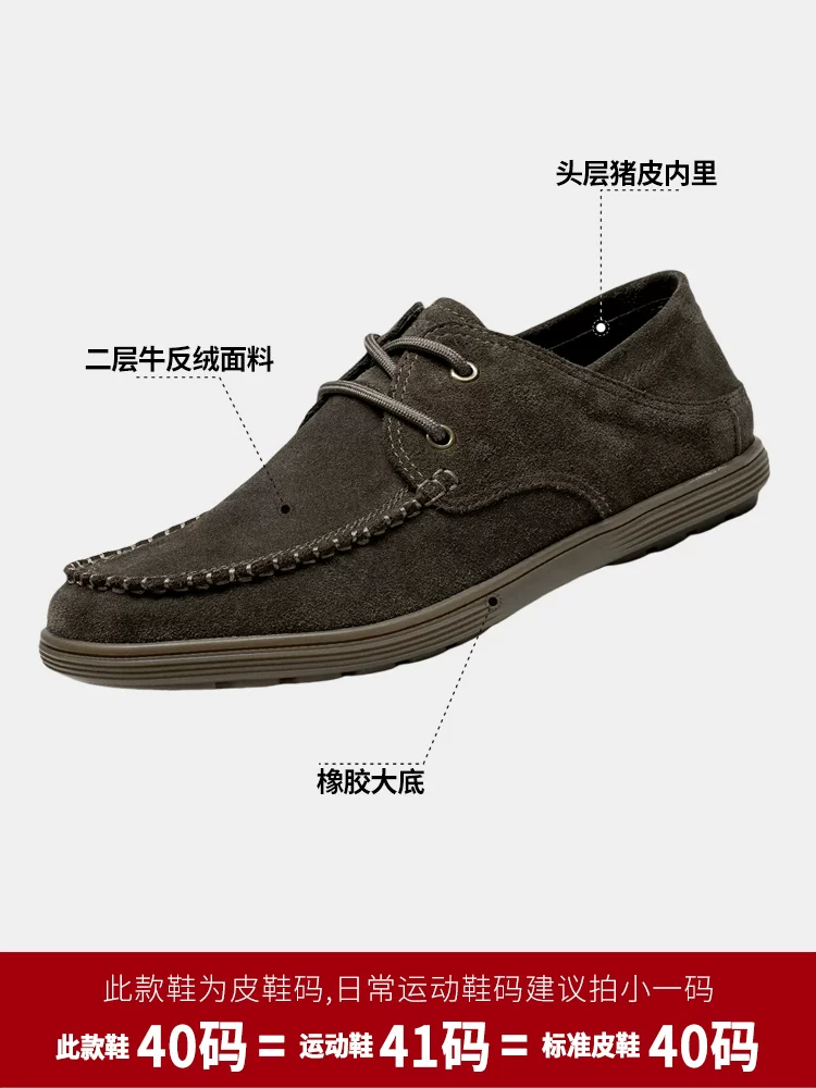 Giày Nam Maple Leaf 2025 Giày Da Mới Mùa Thu Phong Cách Retro Giày Thường Ngày Đế Mềm Màu Nâu Mỏng Đa Năng