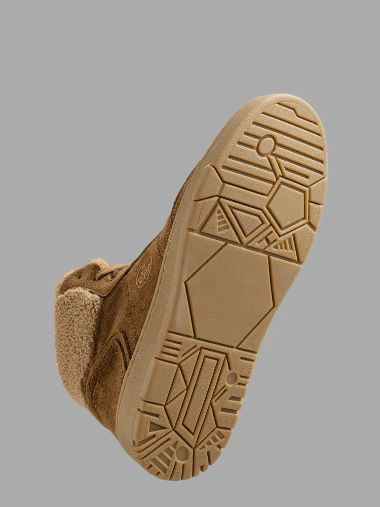 Giày bốt đi tuyết nam Maple Leaf Giày mùa đông mới bằng vải cotton Giày nam lót lông cừu ấm áp Giày bốt nam Đông Bắc Giày thể thao cổ cao chống trượt hợp thời trang