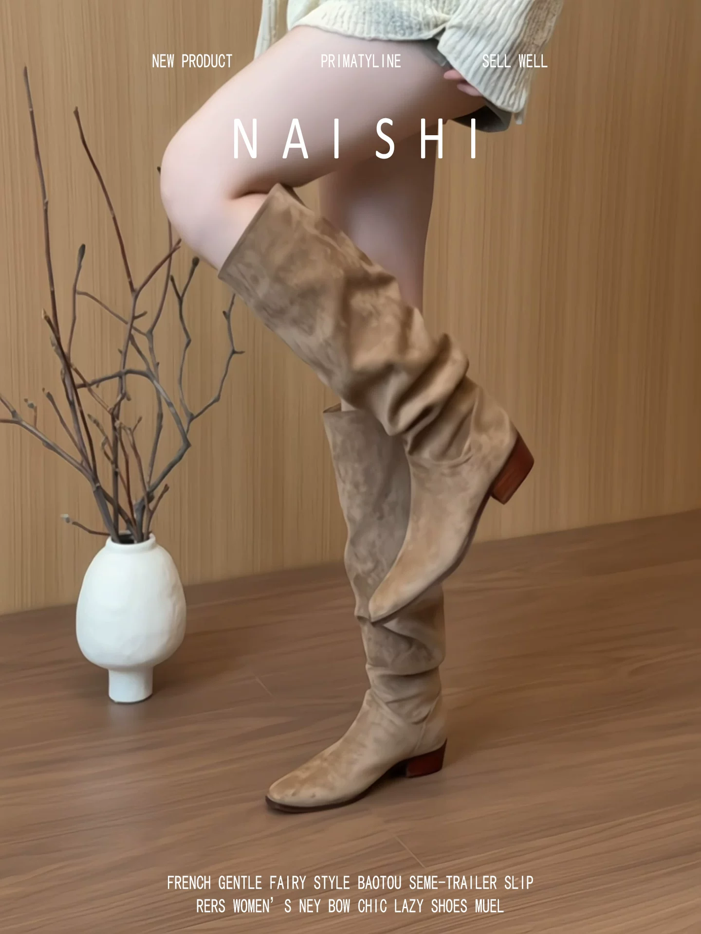 Phiên bản da cừu! Giày cao cổ cổ điển dành cho nữ, giày cao bồi đế thô kiểu miền Tây, giày cưỡi ngựa Melard, giày xếp ly thon gọn.