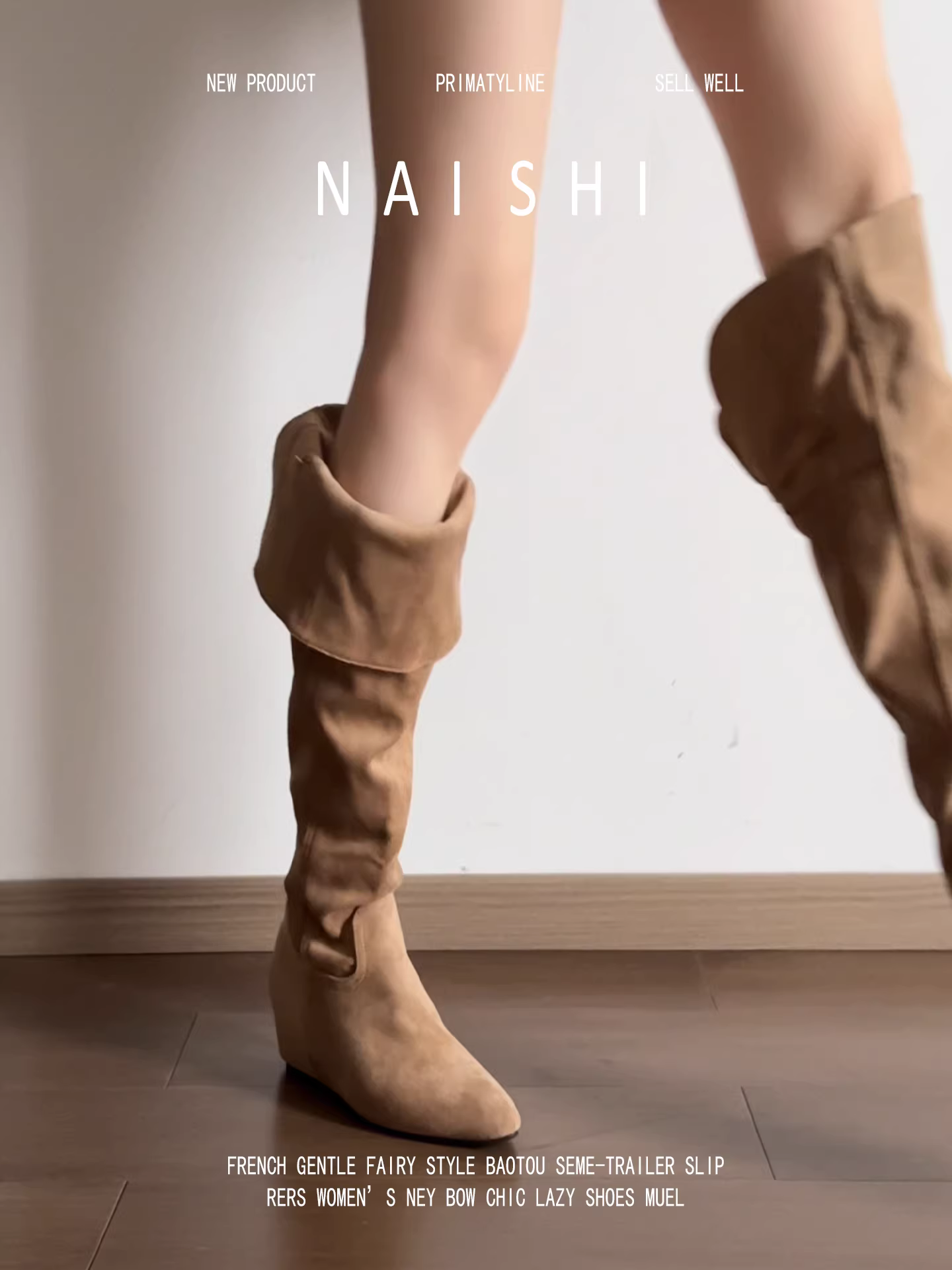 Phiên bản da cừu! Bốt cao quá đầu gối mũi nhọn, tăng chiều cao ẩn giấu, có thể chuyển đổi thành bốt cưỡi ngựa, phong cách hậu tận thế, bốt cao cổ kiểu miền Tây dành cho nữ.