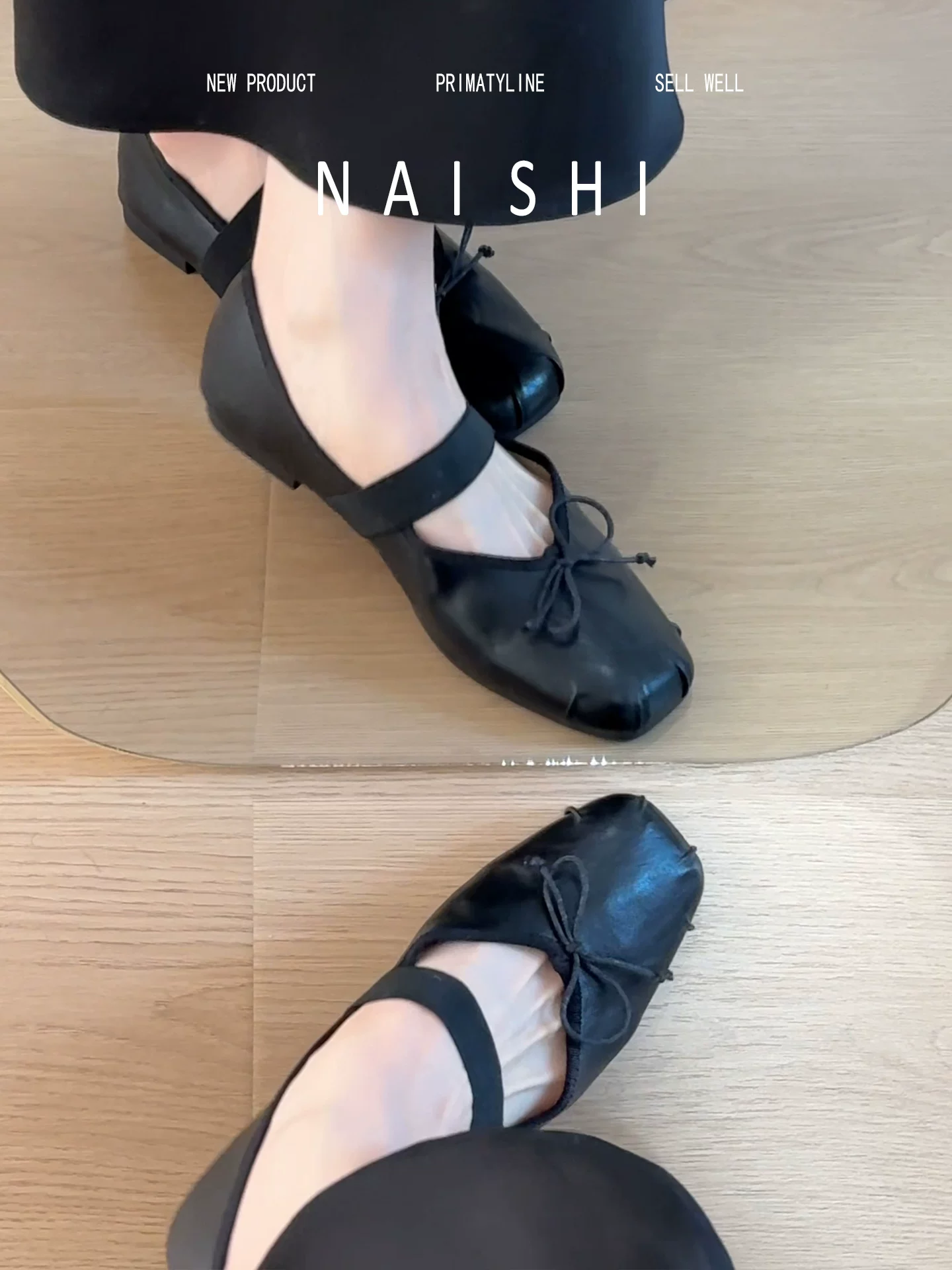Phiên bản da cừu! Giày Mary Jane đế bằng kiểu retro, giày ba lê màu đen phối cùng váy, giày đơn giản phong cách dạ hội dành cho nữ.