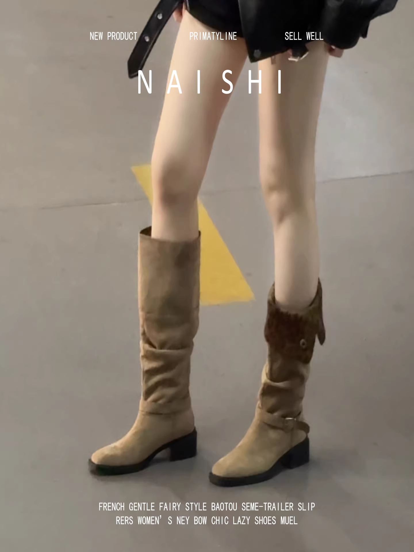 Phiên bản da cừu! Giày bốt dài màu nâu cổ điển dành cho nữ, kiểu dáng ôm dáng, giày bốt cao bồi miền Tây, phong cách đất hoang, giày bốt cao gót thô.