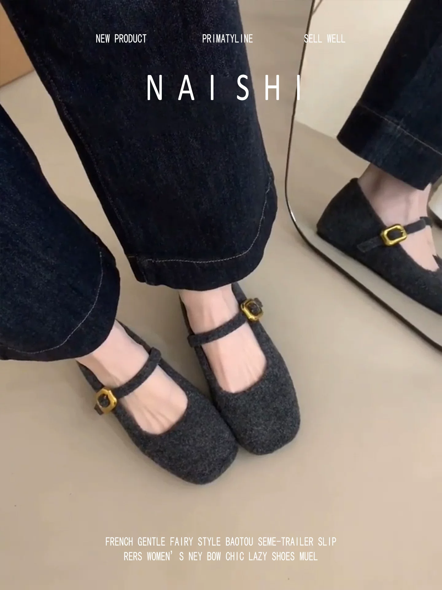 Phiên bản da cừu! Giày lông cổ điển, giày Mary Jane thanh lịch mùa đông dành cho nữ, quai đơn có tăng chiều cao ẩn, giày lông mềm mại.