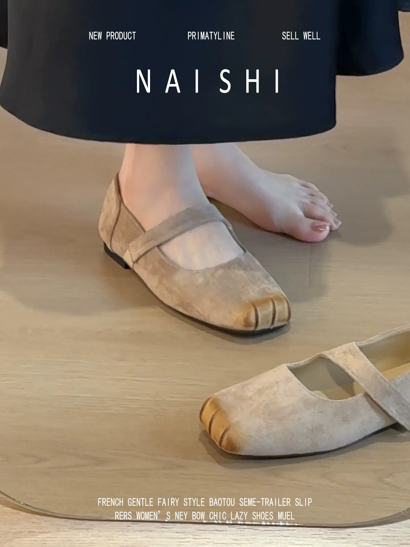 Phiên bản da cừu! Giày Mary Jane mũi vuông, giày ba lê cổ điển dành cho nữ, giày bà ngoại đế bằng đa năng.