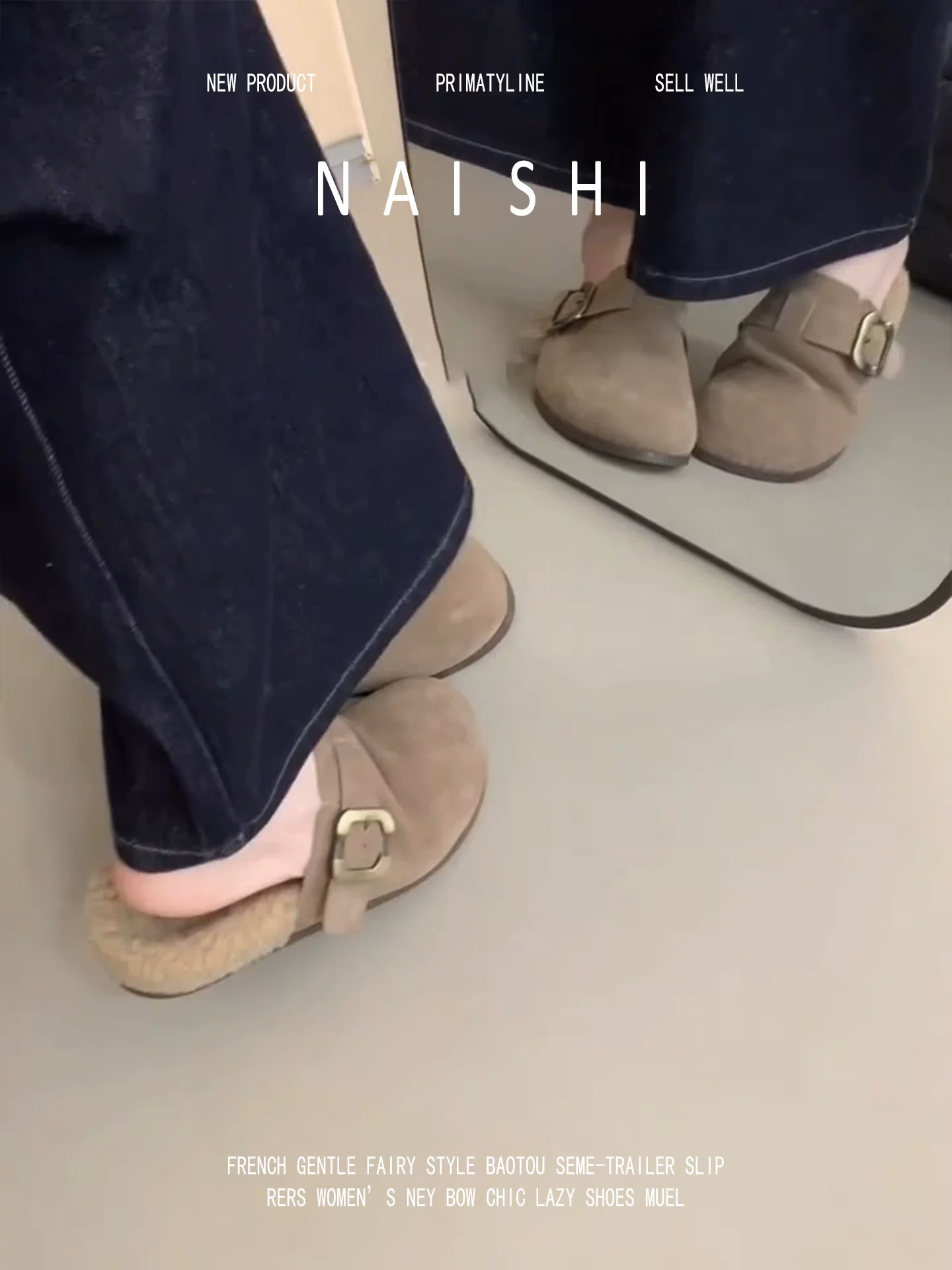Phiên bản da cừu! Giày Birkenstock da lộn cổ điển có lớp lót lông mềm, kiểu nửa dép kín mũi, kiểu lười đi dễ dàng, dép bông thoải mái.