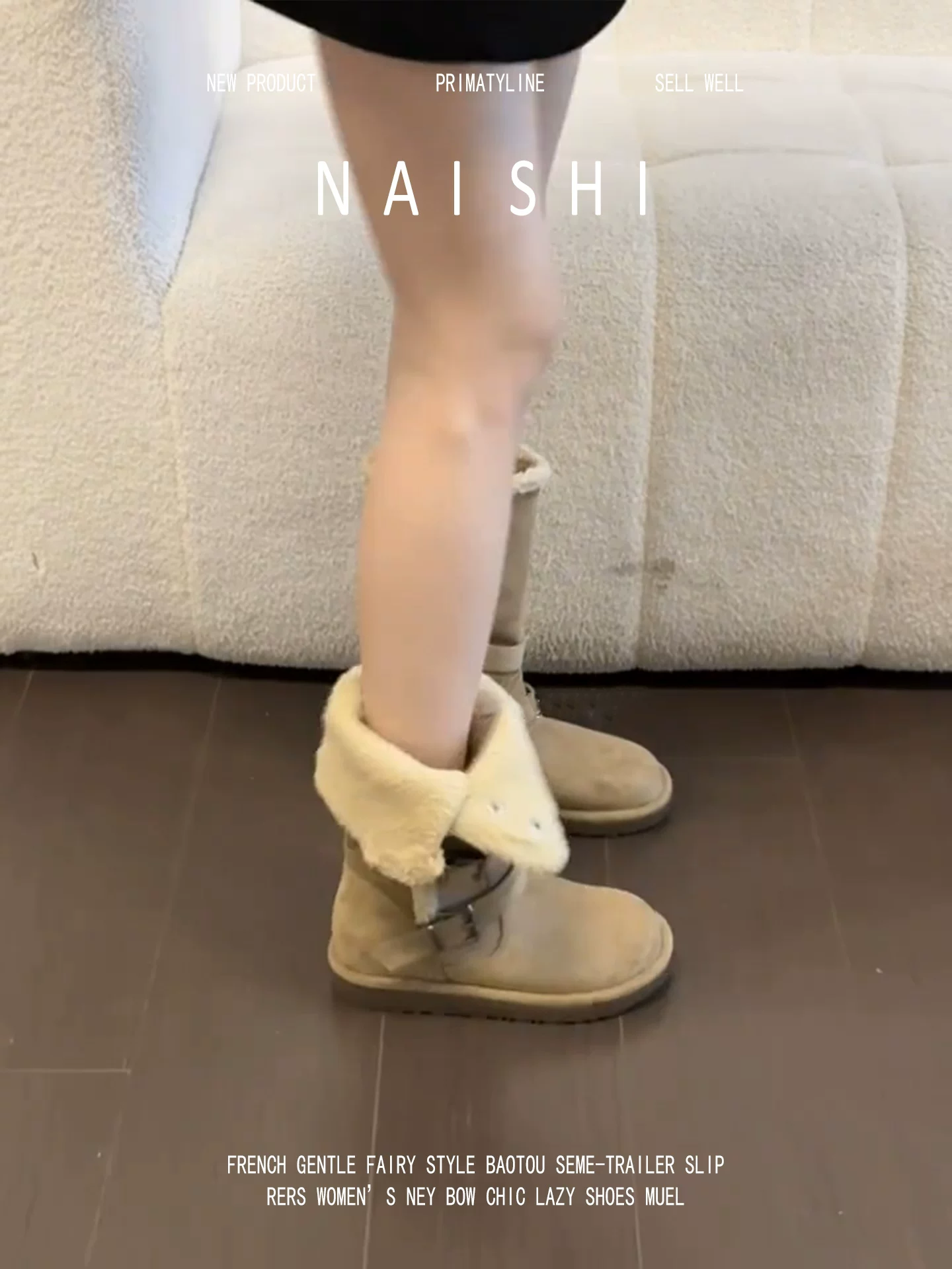 Phiên bản da cừu! Giày bốt lông dài đến giữa bắp chân kiểu cổ điển, giày bốt Martin lót lông cừu ấm áp đa năng, giày bốt tuyết Melard, giày bốt cotton đế dày.