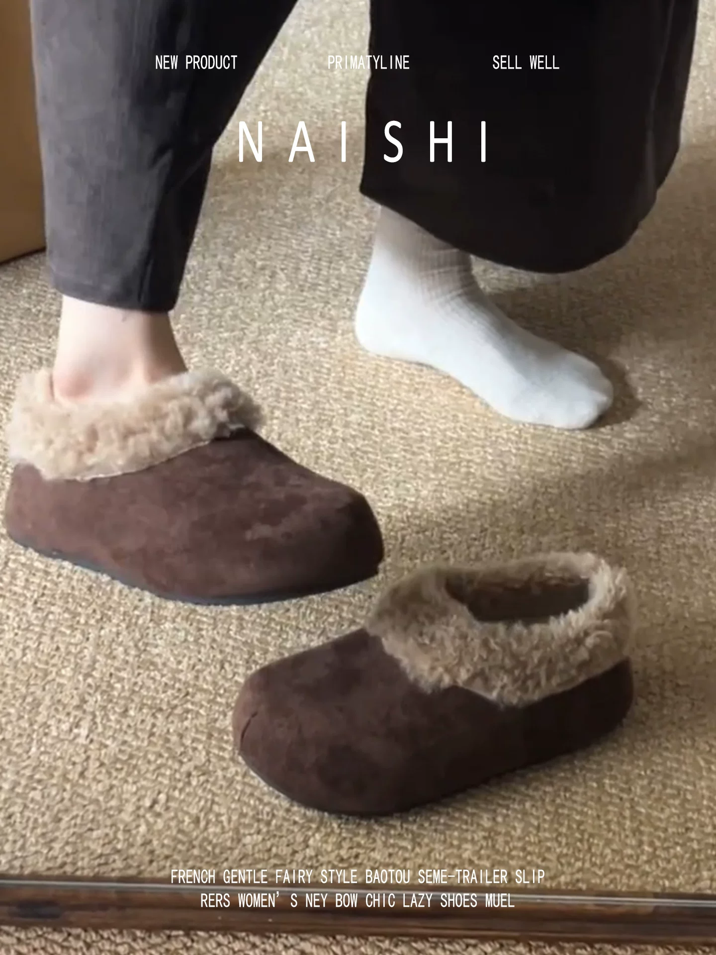 Phiên bản da cừu! Giày cotton ấm áp đa năng kiểu Birkenstock cổ điển dành cho nữ, giày lót lông dày đế dày mùa đông.