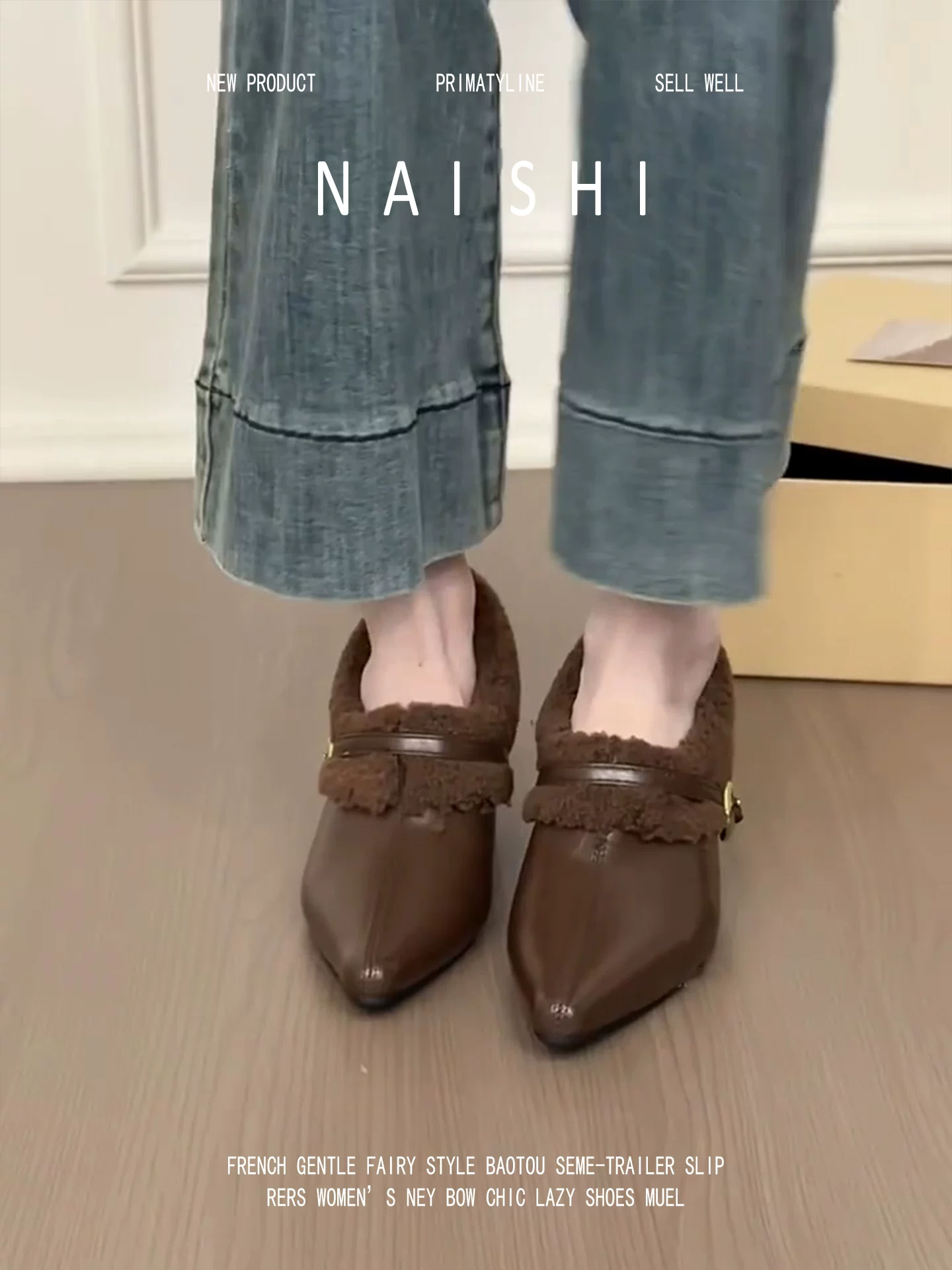 Phiên bản da cừu! Giày lười cao cấp kiểu cổ điển có lông, giày đế dày kiểu slip-on đi làm, giày đơn bằng len cừu ấm áp.