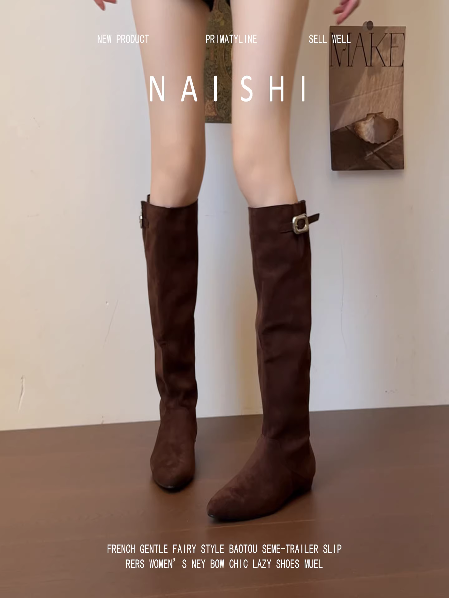 Phiên bản da cừu! Giày cao bồi kiểu miền Tây cổ điển dành cho nữ với đế tăng chiều cao ẩn, giày da lộn đa năng Melard.