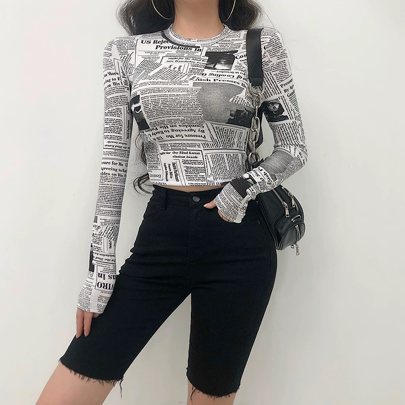 YoungGirlDay Quần short denim ôm sát eo cao màu đen phong cách châu Âu và Mỹ