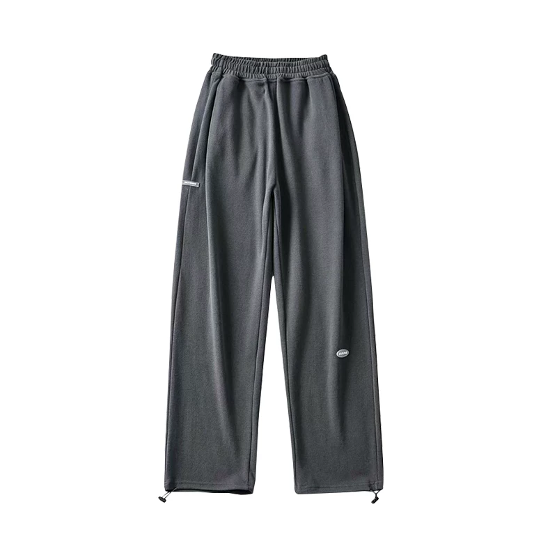 YoungGirlDay Quần jogger dây rút dáng rộng cạp cao phong cách Âu Mỹ có hiệu ứng xếp nếp, quần thể thao thông thường đa năng
