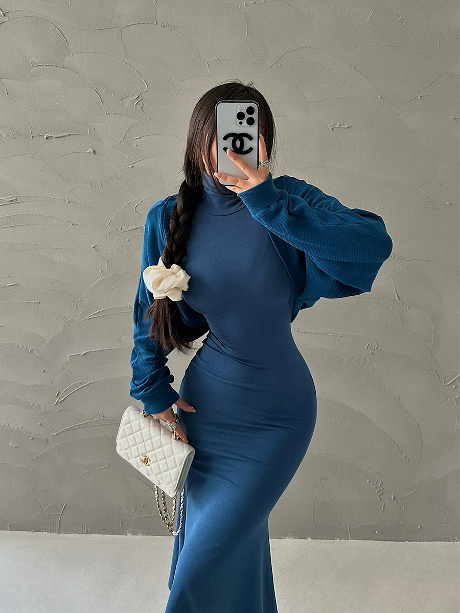 YoungGirlDay phong cách thuần khiết khao khát, áo vest lông cừu tay cánh dơi dáng rộng, áo khoác cardigan ngắn màu trơn, áo choàng