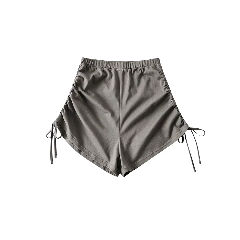 YoungGirlDay Quần short thể thao eo cao có dây rút gợi cảm phong cách Âu Mỹ, quần short thể thao thông thường