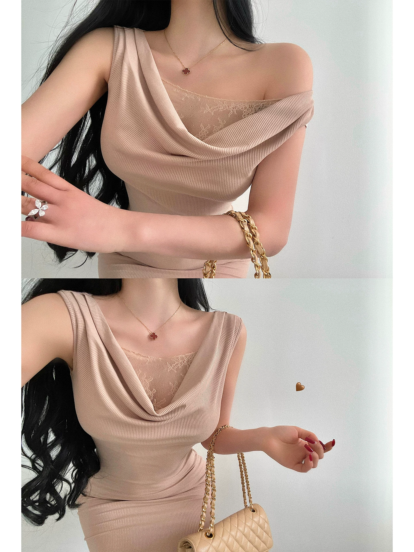 YoungGirlDay phong cách trưởng thành và quyến rũ gợi cảm, váy ren trễ vai, váy liền thân không tay, váy đuôi cá, váy dài