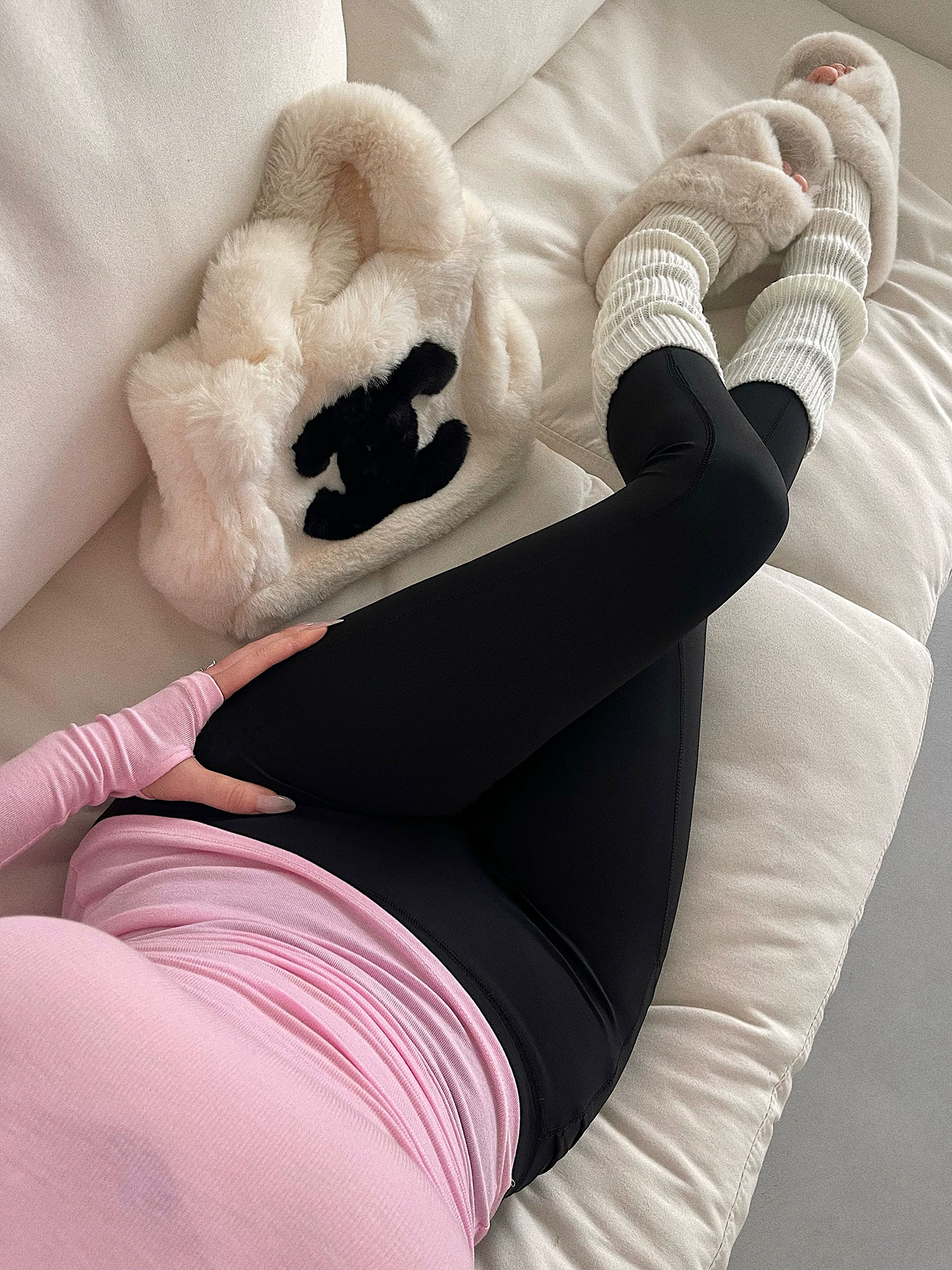YoungGirlDay Quần dài co giãn nâng mông kiểu Hàn Quốc eo cao nâng mông tập thể dục yoga quần skinny thông thường quần dài