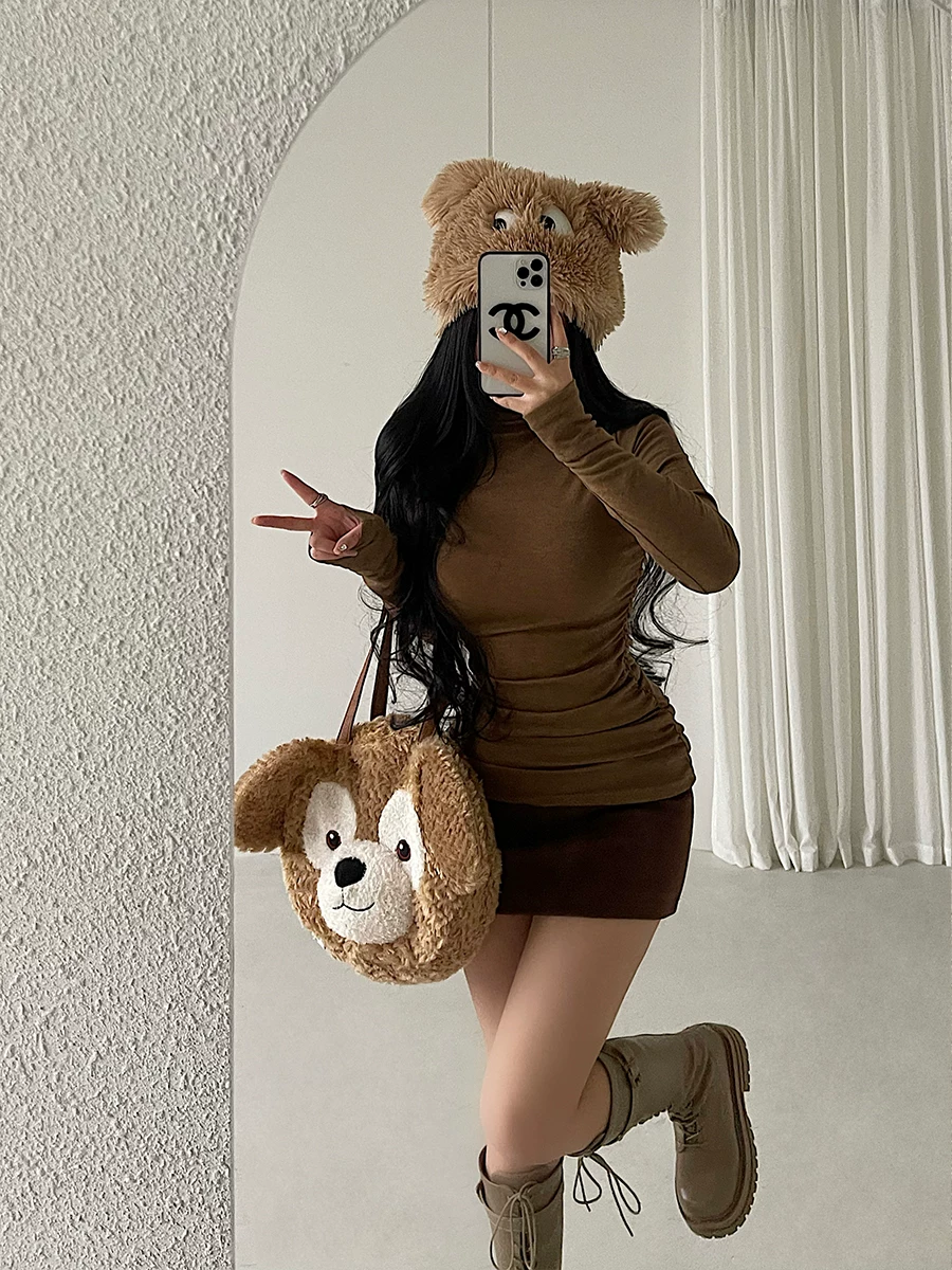 YoungGirlDay Pure Desire Áo thun ôm sát eo cổ cao gợi cảm dành cho nữ.