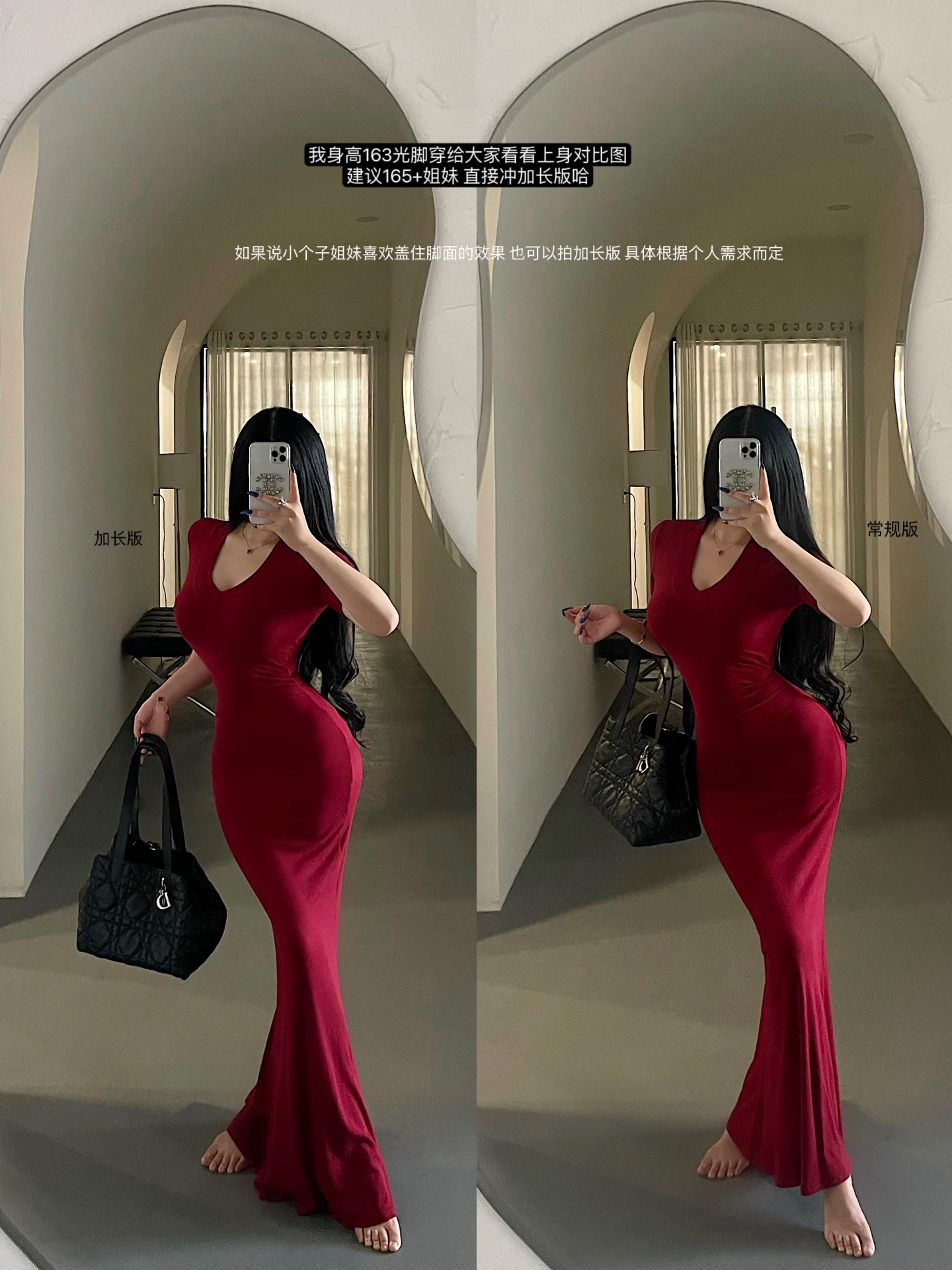 YoungGirlDay Kardashian váy đuôi cá ngắn tay ôm sát eo gợi cảm, cổ chữ V, váy dài chấm sàn