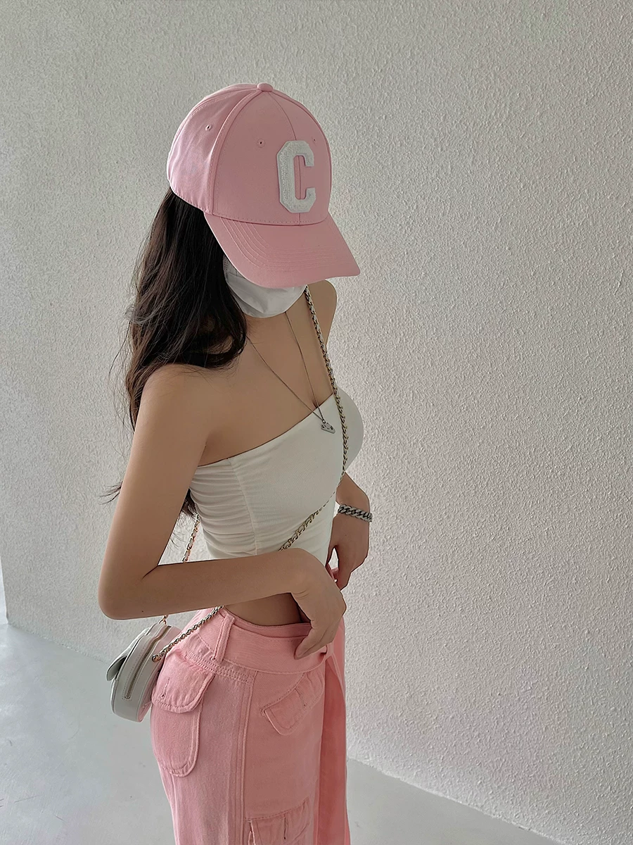 Áo crop top ngắn bó sát gợi cảm YoungGirlDay với thiết kế áo ống hai lớp có dây thun co giãn.