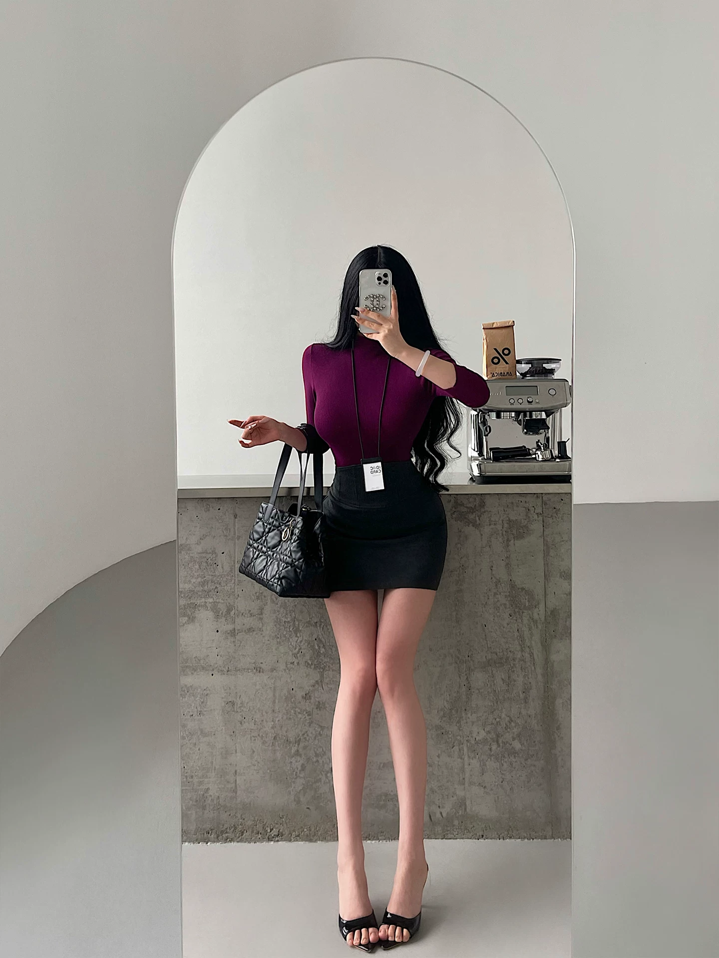 YoungGirlDay Phong cách Hàn Quốc thuần khiết gợi cảm, váy ngắn ôm sát eo, nâng mông, giảm mỡ bụng, chống lộ hàng.
