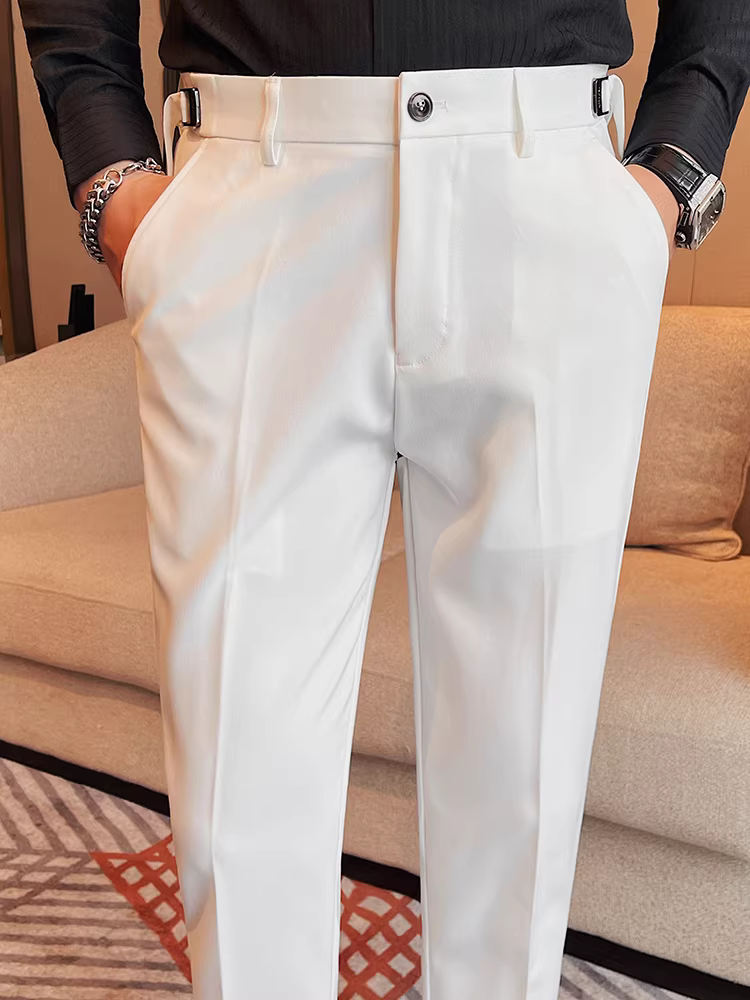 Quần âu nam thu đông, dáng ôm, màu trơn, quần dài đa năng, quần âu công sở cao cấp dành cho giới trẻ