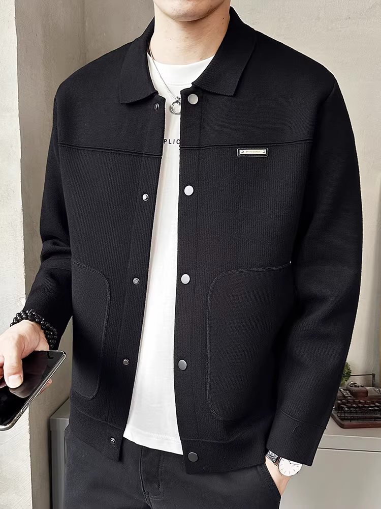 Áo cardigan nam dệt kim, kiểu mới thu đông 2025, thời trang, hợp xu hướng, lịch lãm, năng động, đa năng, áo khoác cao cấp
