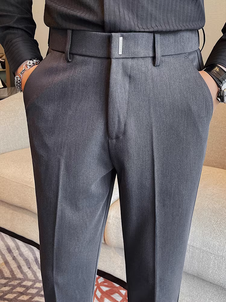 Quần âu nam cao cấp, thời trang thu đông mới, kiểu dáng ôm body, quần âu công sở lịch lãm