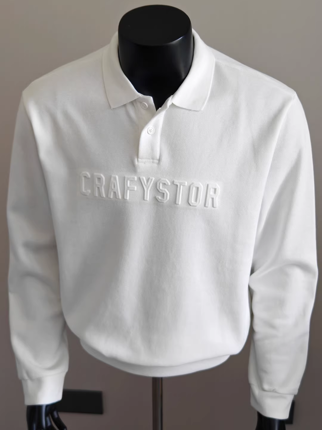 Áo thun nam cổ polo dập nổi chữ, tay dài, thời trang thu đông mới, kiểu dáng hiện đại, áo len cổ trụ, áo lót