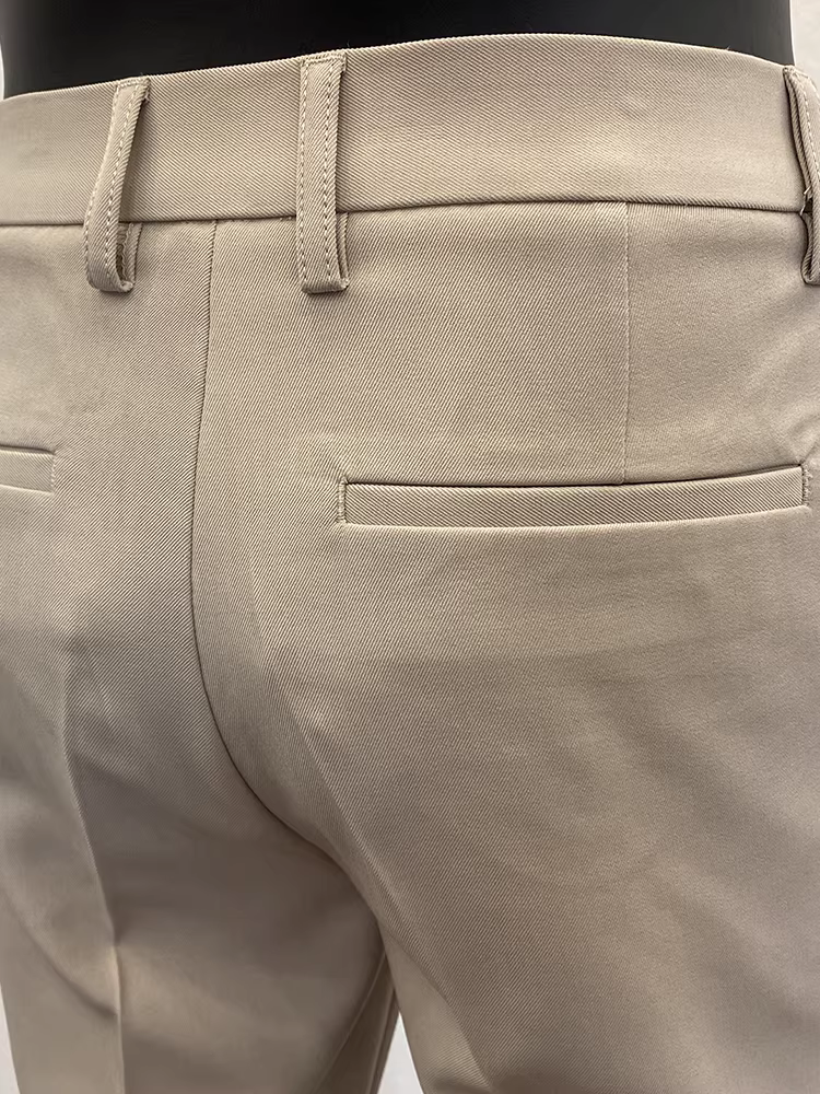 Quần âu nam thêu họa tiết vương miện, kiểu dáng mới Thu 2025, ôm dáng, đa năng, thời trang, lịch sự, công sở, kiểu skinny