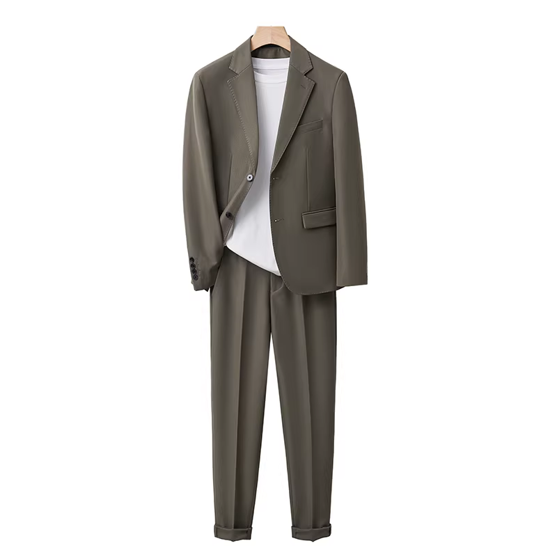 Bộ vest nam cao cấp xuân 2024 kiểu Anh phiên bản Hàn Quốc thời thượng, dáng ôm, lịch lãm, phong cách doanh nhân.