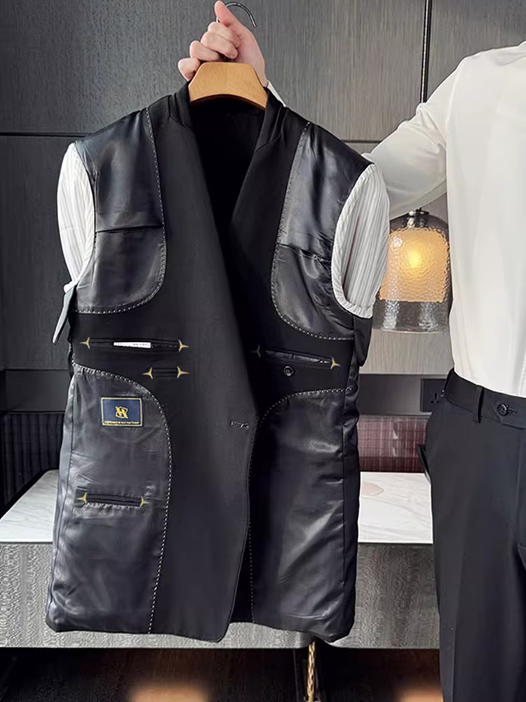 Bộ vest nam cao cấp có khuy bên, chất liệu len cừu, trang phục công sở, dạ hội, bộ vest hai mảnh dễ chăm sóc