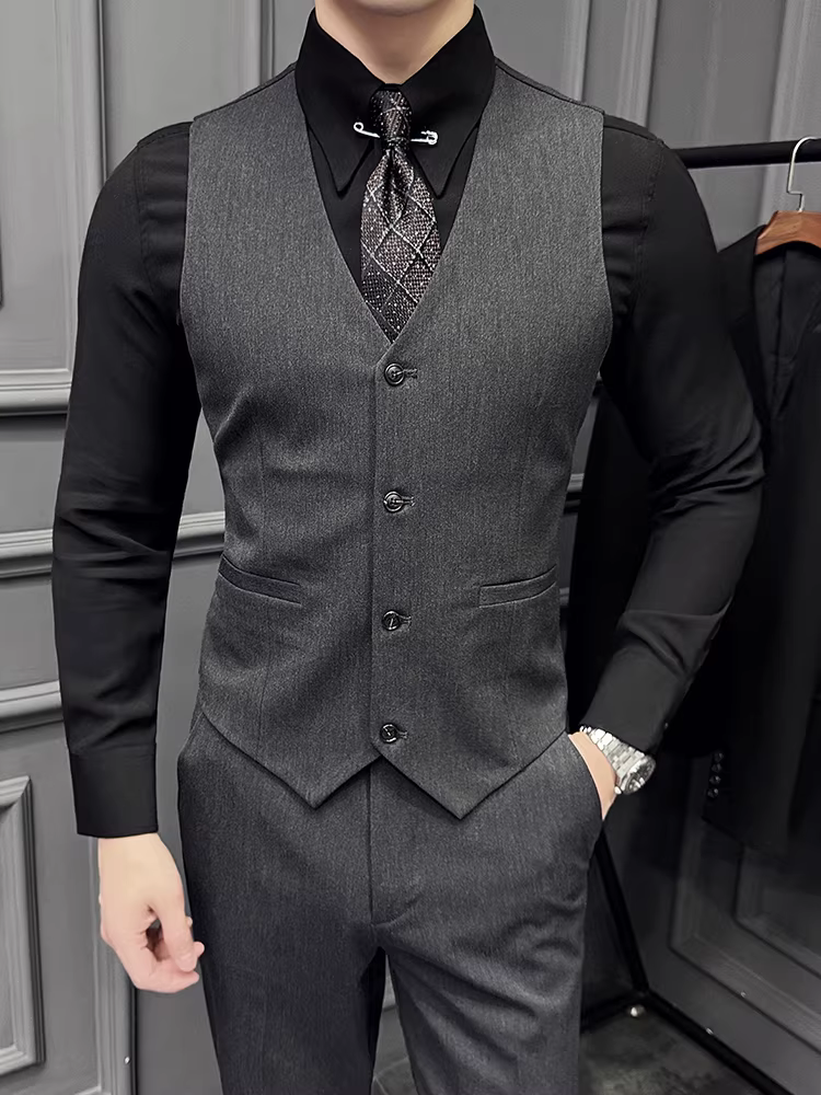 Bộ vest nam ôm dáng, trang phục công sở, trang phục chuyên nghiệp, áo vest, trang phục dạ hội, vest phù rể bộ hai mảnh