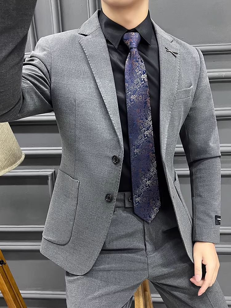 Bộ vest nam xuân hè kiểu mới cao cấp, lịch lãm, đa năng, ôm dáng, vest cưới chú rể