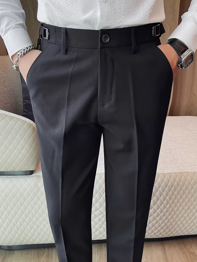 Quần âu nam thu đông, dáng ôm, màu trơn, quần dài đa năng, quần âu công sở cao cấp dành cho giới trẻ