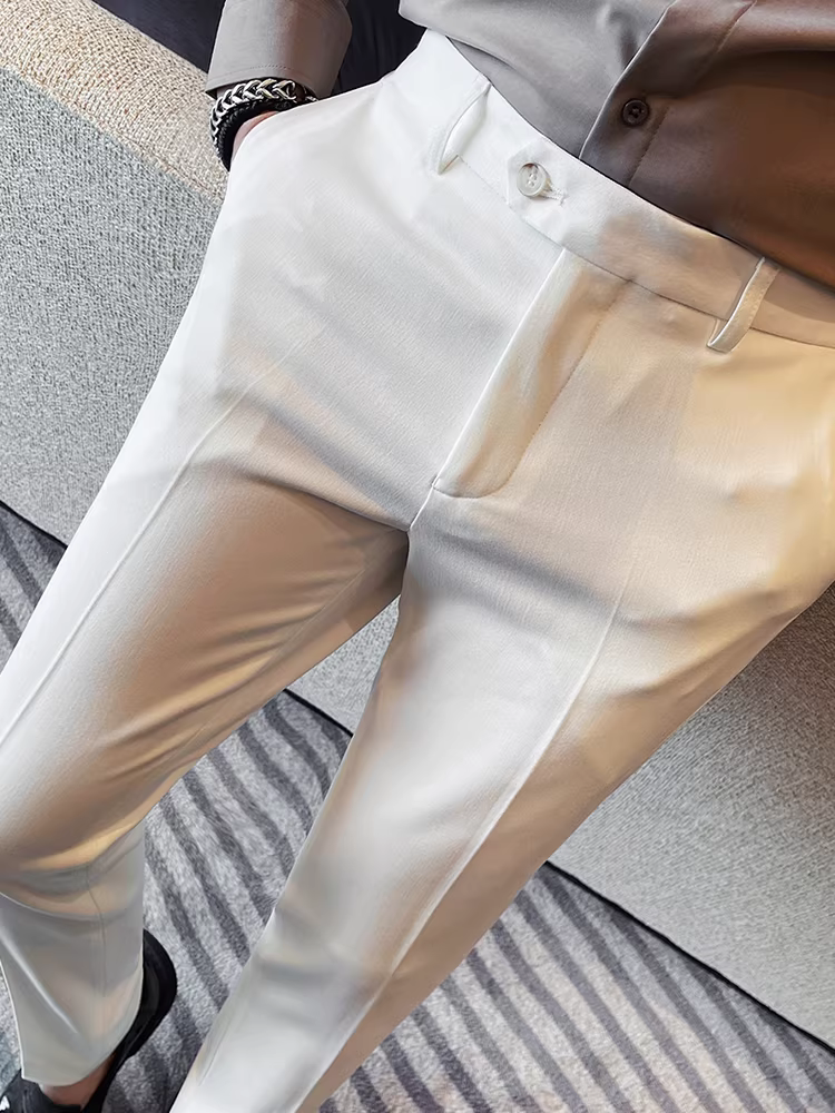 Quần âu nam mùa thu 2025 kiểu dáng mới, ôm dáng, ống côn, lịch sự, chống nhăn, dễ chăm sóc