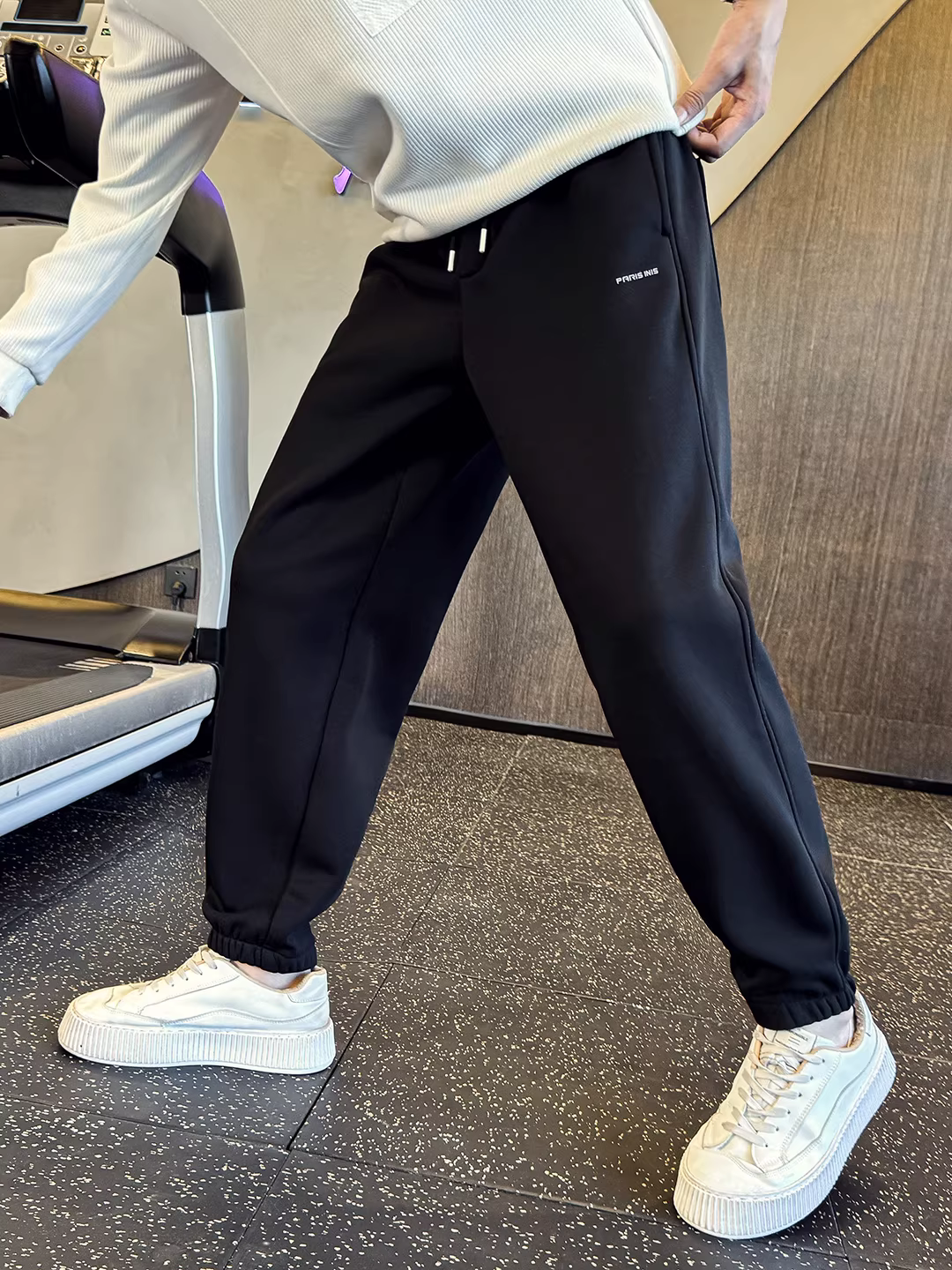 Quần jogger nam lót lông dày mùa đông 2025 kiểu mới, thời trang, dáng rộng, dài, ống thẳng, quần thể thao