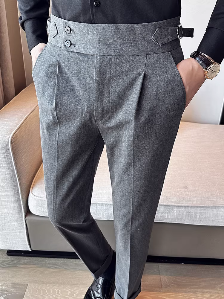 Quần âu nam Naples cạp cao, dáng ôm, chất liệu cao cấp, phong cách lịch sự, quần dài công sở, quần âu thẳng.