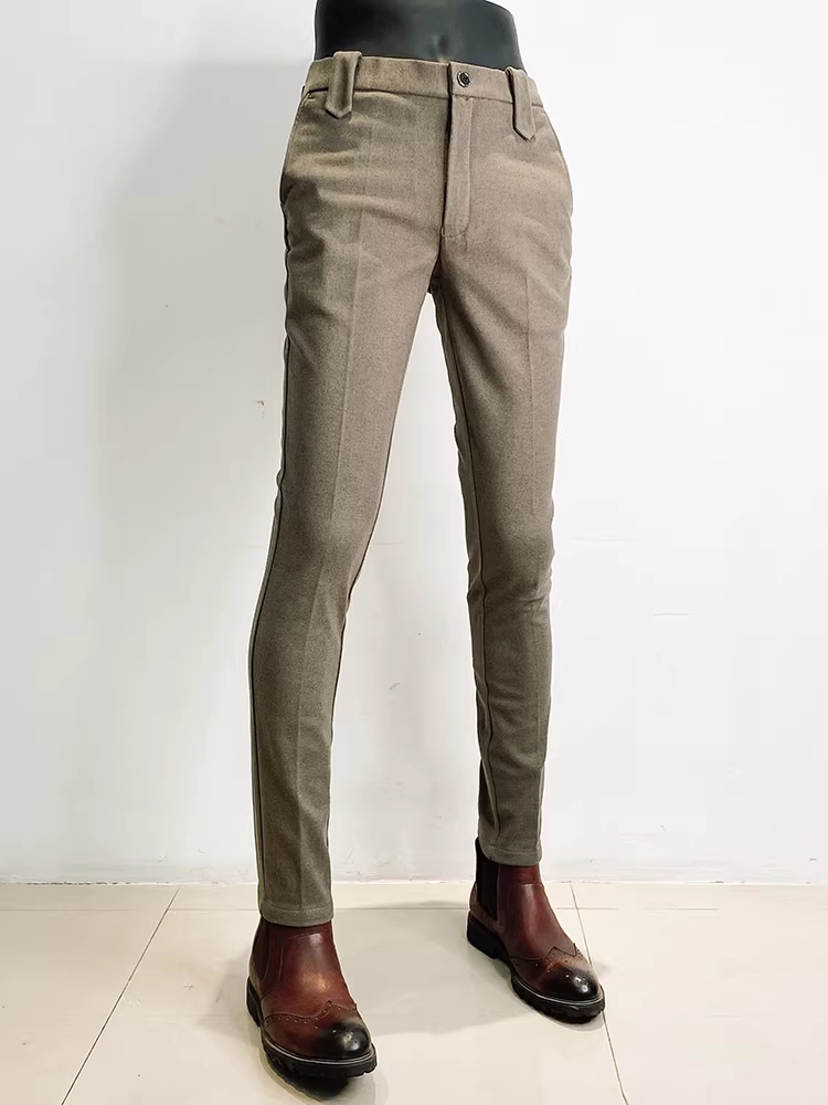 Quần âu len nam, quần dày giữ ấm mùa thu đông, quần âu nam dáng ôm vừa vặn đa năng, chất liệu len cao cấp.