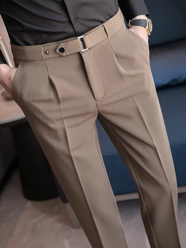 Quần âu nam kiểu dáng casual, chất liệu cao cấp, ôm dáng, không cần là ủi, quần vest công sở lịch lãm.