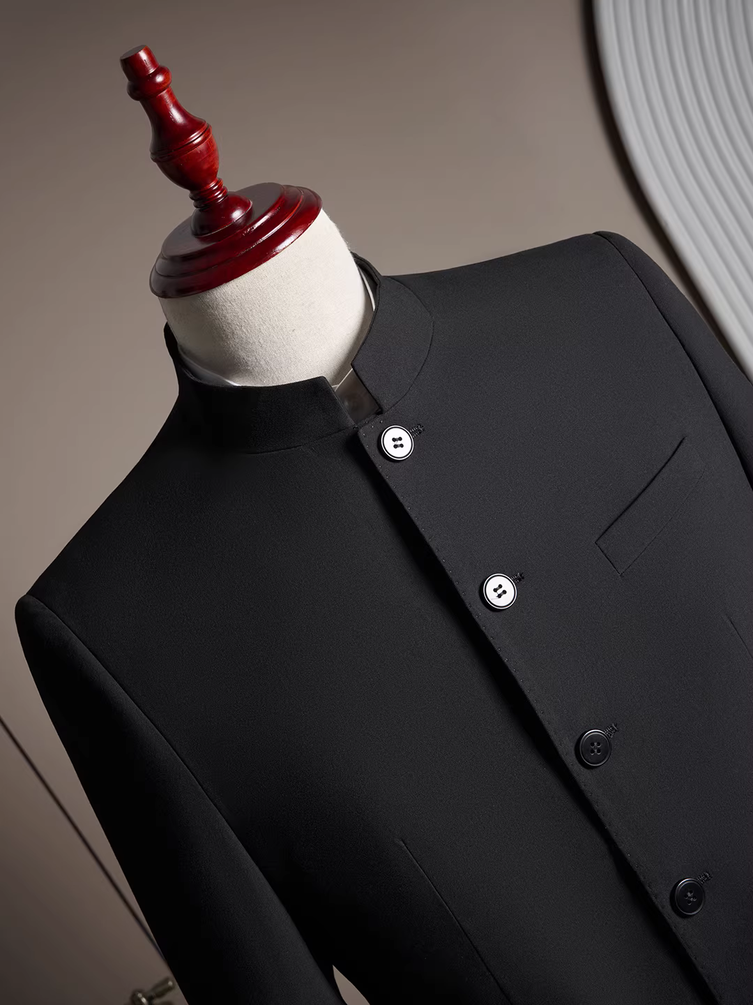 Bộ vest kiểu Trung Quốc cổ đứng mới, trang phục lịch sự dành cho nam, chất lượng cao, kiểu truyền thống Trung Quốc, kiểu dáng ôm sát, bộ hai mảnh