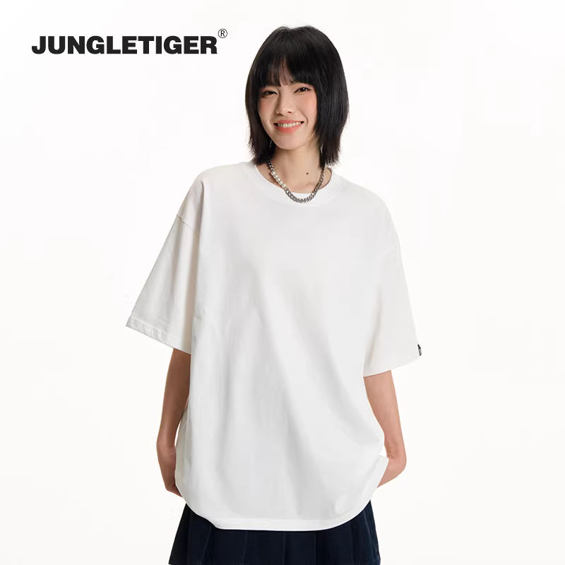 Áo thun cơ bản Jungle Tiger 260g chất liệu dày dặn, màu trơn, tay ngắn, unisex, đa năng, áo thun cặp đôi