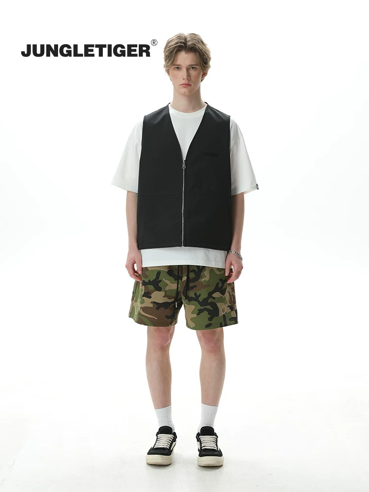 JUNGLETIGER Áo vest công sở đa năng ngụy trang kiểu Mỹ dành cho nam giới thể thao ngoài trời áo khoác vest chức năng