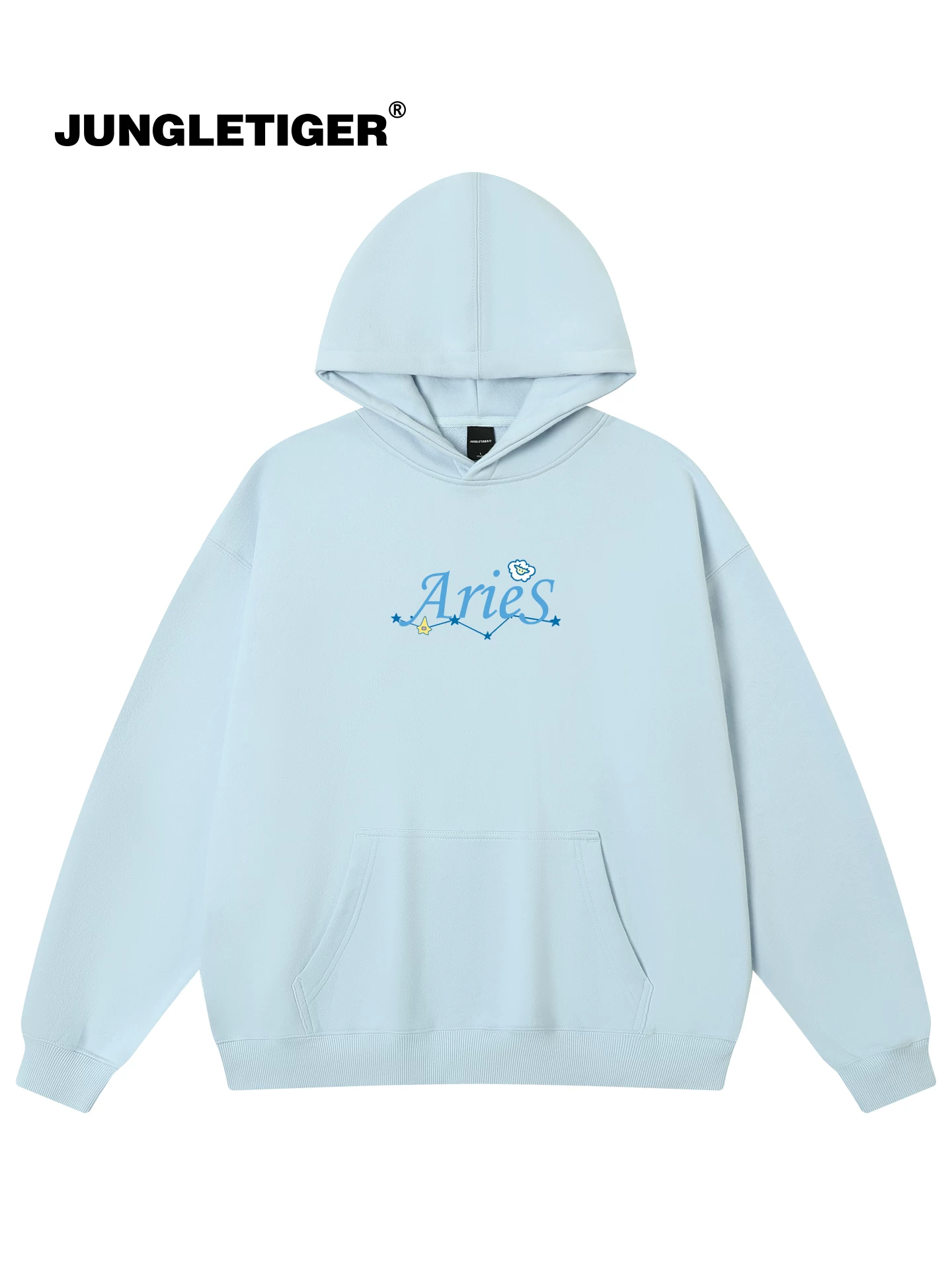 Jungle Tiger & Illustrator Hợp tác Ngôi sao Người nổi tiếng Mười hai chòm sao Áo hoodie có mũ trùm đầu dành cho nam Áo hoodie hoạt hình vui nhộn dành cho cặp đôi