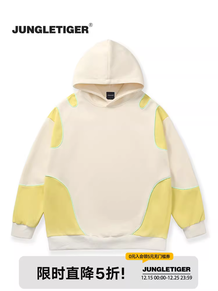 Áo hoodie họa tiết rồng thiết kế độc đáo của Jungle Tiger dành cho nam, áo mùa đông theo xu hướng quốc gia, kiểu dáng rộng rãi, phối màu, chất liệu dày dặn dành cho cặp đôi