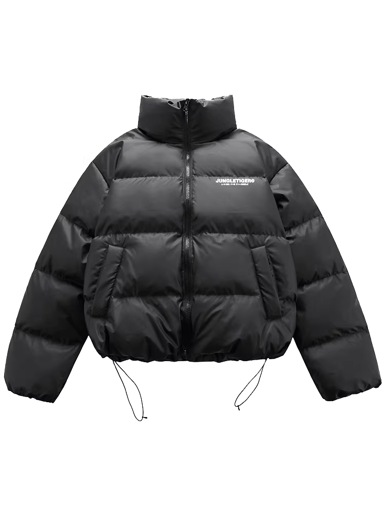 Áo khoác phao ngắn Jungle Tiger dành cho nam 2025 kiểu Mỹ mới, áo phao dày có cổ đứng, áo đôi dành cho nữ