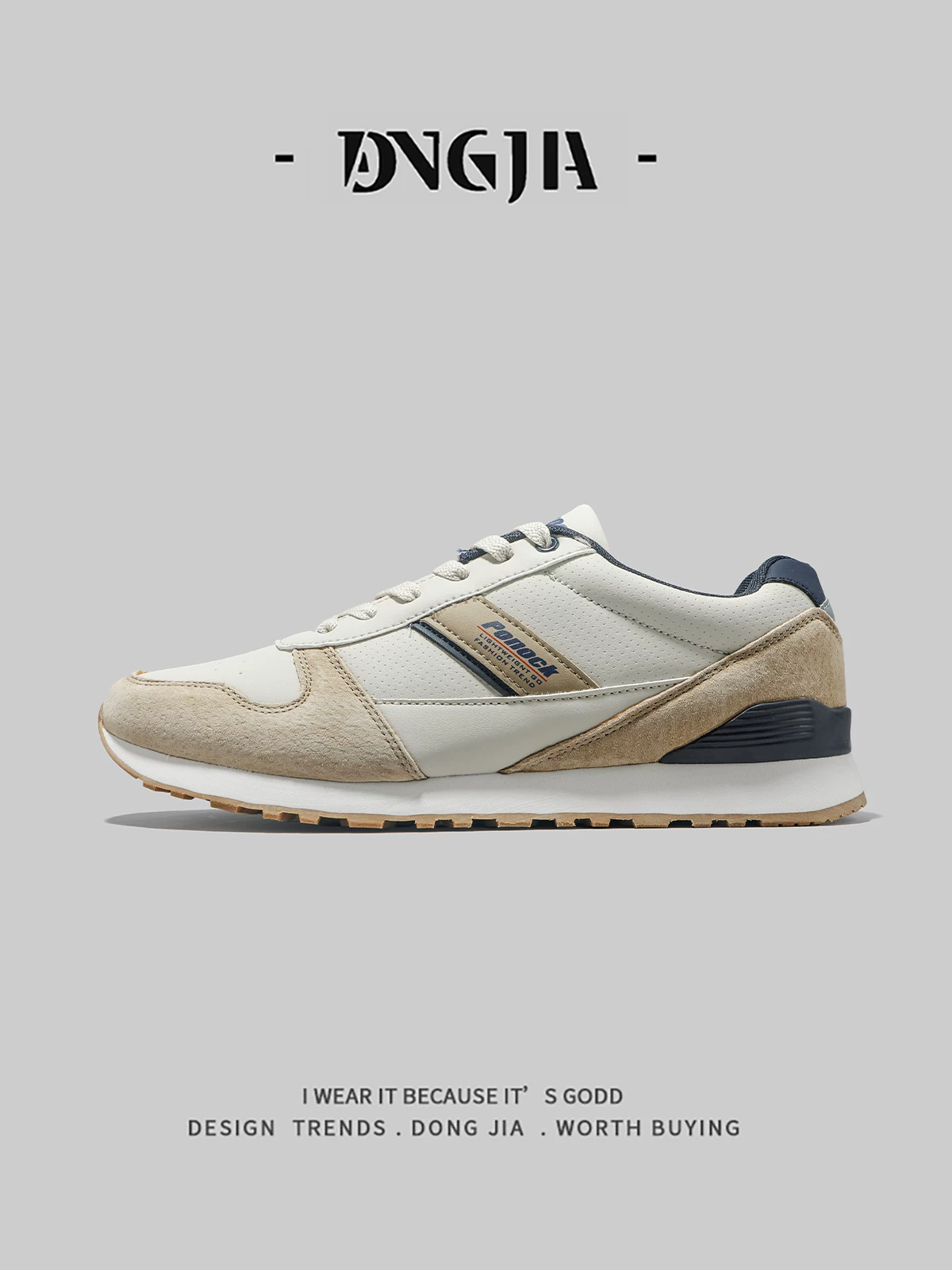Giày Dongjia Qshoes xuất khẩu giày Forrest Gump nam mùa thu mới, giày thể thao nhẹ, cổ thấp, đa năng, kiểu retro, giày chạy bộ