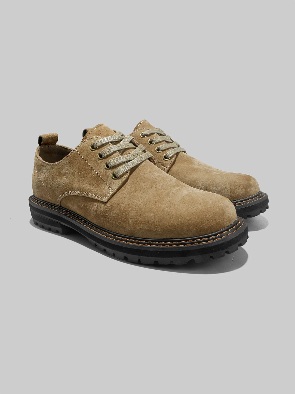 Giày nam Dongjia Qshoes mẫu mới thu đông 2025, giày công sở Melard, kiểu retro đa năng, chất liệu da lộn, giày da thường